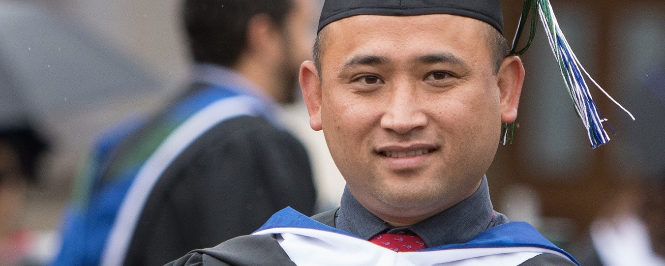 Male graduate at 2019 Commencement